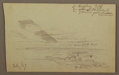 Dessin, ciel nuageux, 1867 - Frederic Edwin Church
