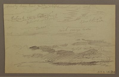 Dessin, ciel nuageux, peut-être années 1860 - Frederic Edwin Church