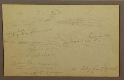Dessin, ciel nuageux, peut-être années 1860 - Frederic Edwin Church