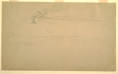 Dessin, Cotopaxi depuis Guapulo, Équateur, 24 juin 1857 - Frederic Edwin Church