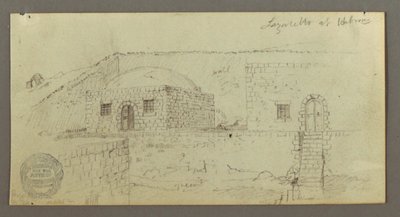 Dessin, maison à dôme, maison avec escalier, février peut-être 1868 - Frederic Edwin Church