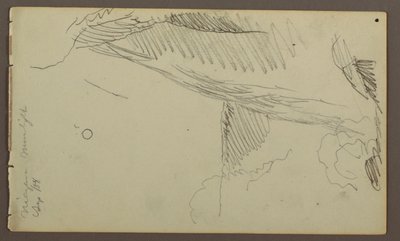 Dessin, Chutes au clair de lune, 1858 - Frederic Edwin Church
