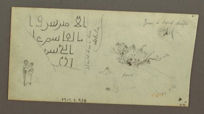 Dessin, études de figures et de chameaux, 4 mars, peut-être 1868 - Frederic Edwin Church