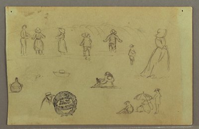 Dessin, Études de figures par le ressac, peut-être 1857-58 - Frederic Edwin Church