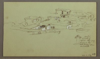 Dessin, Flat Rocky Hill, 4 mai 1868 - Frederic Edwin Church