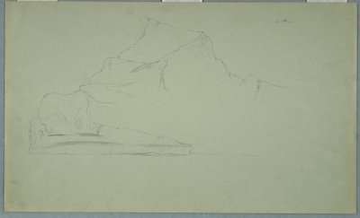 Dessin, iceberg flottant, juin ou juillet 1859 - Frederic Edwin Church