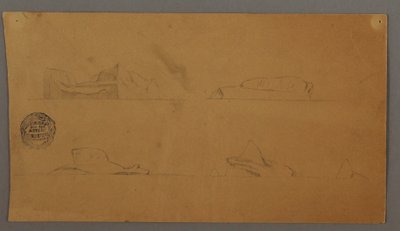 Dessin, icebergs flottants, peut-être 1859 - Frederic Edwin Church