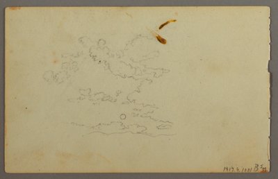 Dessin, chaîne de collines, peut-être 1844 - Frederic Edwin Church