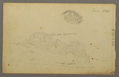 Dessin, chaînes de montagnes, 1844 - Frederic Edwin Church