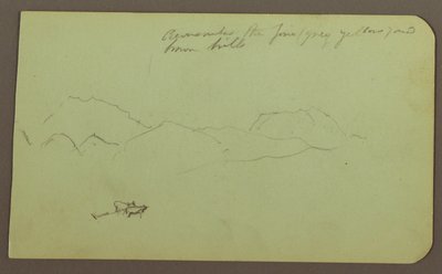 Dessin, collines, bétail ; verso : paysage, 1883 - Frederic Edwin Church