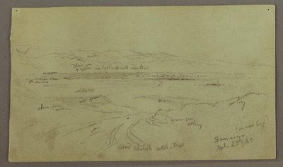 Dessin, collines et plaines, 29 avril 1868 - Frederic Edwin Church