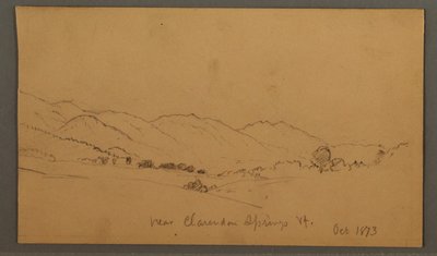 Dessin, Collines et vallée, octobre 1873 - Frederic Edwin Church