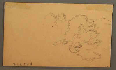 Dessin, Collines et vallée, octobre 1873 - Frederic Edwin Church