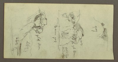 Dessin, sommets et pentes, peut-être 1868 - Frederic Edwin Church