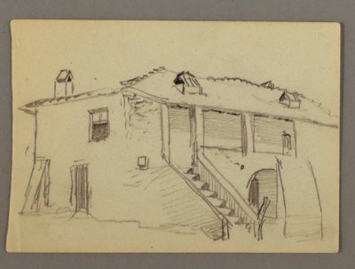 Dessin, maison, peut-être 1868-69 - Frederic Edwin Church
