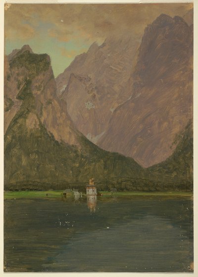 Dessin, Koenigsee, près de Berchtesgaden, Bavière, 1868 - Frederic Edwin Church