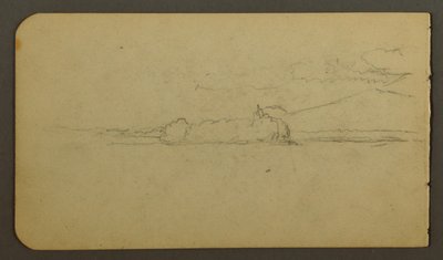 Dessin, lac en direction du mont Katahdin, 1878 - Frederic Edwin Church