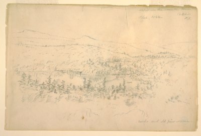 Dessin, lacs près de la maison de montagne, septembre 1844 - Frederic Edwin Church