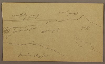 Dessin, paysage, août 1865 - Frederic Edwin Church