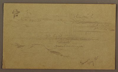 Dessin, paysage, mai 1865 - Frederic Edwin Church