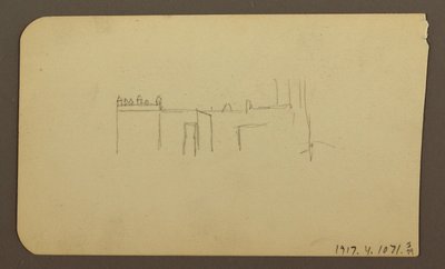 Dessin, paysage ; verso : église, avril 1885 - Frederic Edwin Church