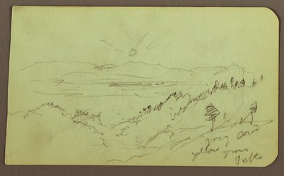 Dessin, paysage ; verso : figure, paysage, 1883 - Frederic Edwin Church