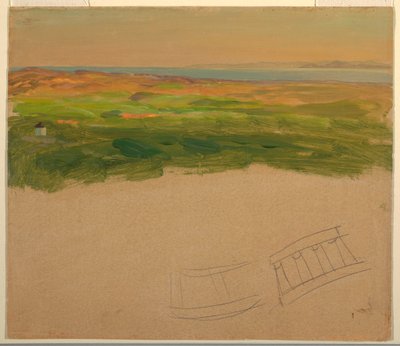 Dessin, paysage, près de la Syrie ou de la Grèce, 1868-69 - Frederic Edwin Church