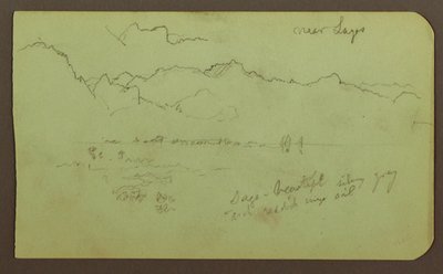 Dessin, Paysage "près de Lagos" ; Verso : Paysage, 1883 - Frederic Edwin Church