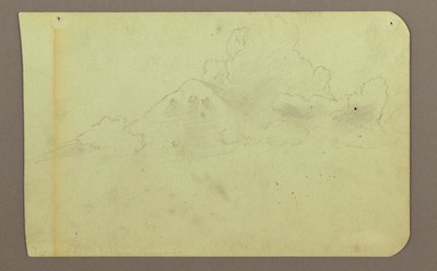 Dessin, paysage avec nuages ; verso : montagne, 1883 - Frederic Edwin Church