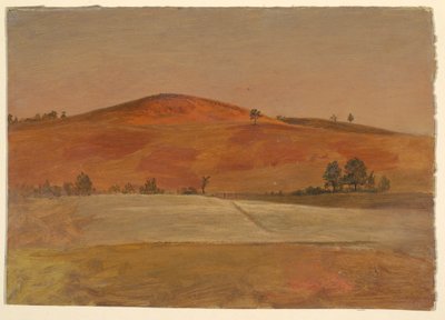 Dessin, Paysage avec colline basse et champs, 1870-80 - Frederic Edwin Church
