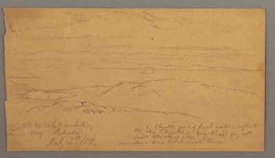 Dessin, baie de Louis, Labrador, 7 juillet 1859 - Frederic Edwin Church