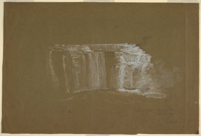 Dessin, chutes inférieures, rivière Genesee, Rochester, New York, 1848 - Frederic Edwin Church