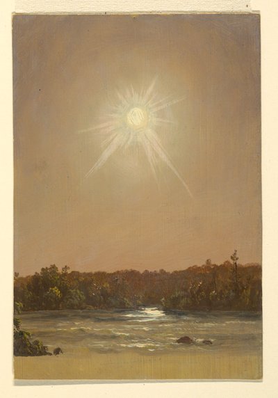 Dessin, Maine , coucher de soleil, 1855-65 - Frederic Edwin Church