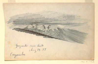 Dessin, mont Cayambe, Équateur, 29 août 1853 - Frederic Edwin Church