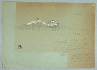Dessin, mont Iliniza, Équateur, 3 juillet 1857 - Frederic Edwin Church