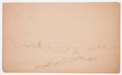 Dessin, " Mount Katahdin from the West " [Regard vers l