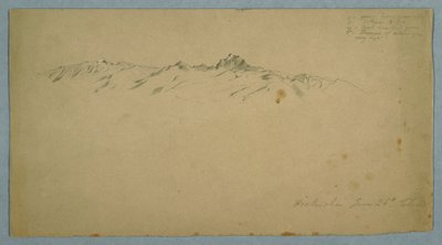 Dessin, mont Pichincha depuis Chillo, Équateur, 26 juin 1857 - Frederic Edwin Church