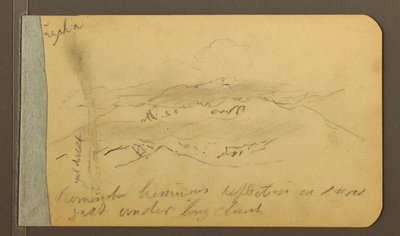 Dessin, flanc de montagne, 1889 - Frederic Edwin Church