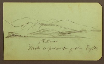 Dessin, paysage de montagne ; verso : paysage de montagne, figure, 1883 - Frederic Edwin Church