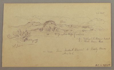 Dessin, Mountain Peaks, 22 février 1868 - Frederic Edwin Church