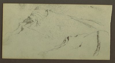 Dessin, pics montagneux, peut-être 1868 - Frederic Edwin Church