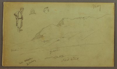 Dessin, chaîne de montagnes, études de figures, mai peut-être 1868 - Frederic Edwin Church