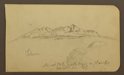 Dessin, chaîne de montagnes, Toluca ; Verso : chaîne de montagnes, Toluca, 7 janvier 1885 - Frederic Edwin Church