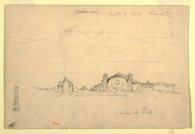 Dessin, chaîne de montagnes avec le Mohanda, au nord de Quito ( ), 24 juin 1857 - Frederic Edwin Church