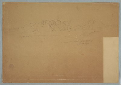 Dessin, chaînes de montagnes aux sommets escarpés, près de Machachi, Équateur, 19 juin 1857 - Frederic Edwin Church