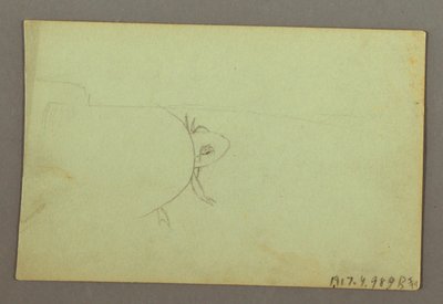 Dessin, crête de montagne, peut-être 1856 - Frederic Edwin Church