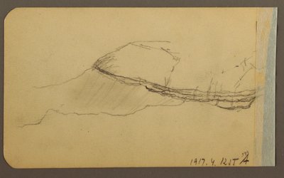 Dessin, Mountain Side, tourelle ; Verso : Mountain Side, 1889 - Frederic Edwin Church