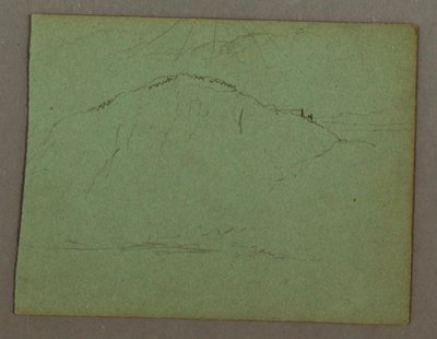 Dessin, Montagne au bord de la mer, peut-être 1856 - Frederic Edwin Church