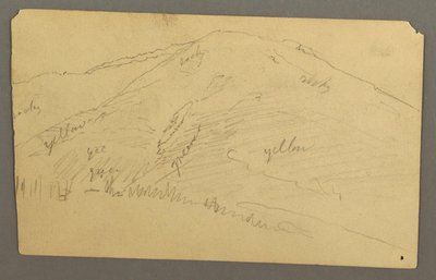 Dessin, sommet de la montagne, 1877 - Frederic Edwin Church