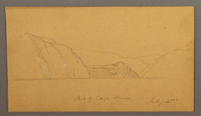 Dessin, baie montagneuse, 21 juillet 1859 - Frederic Edwin Church